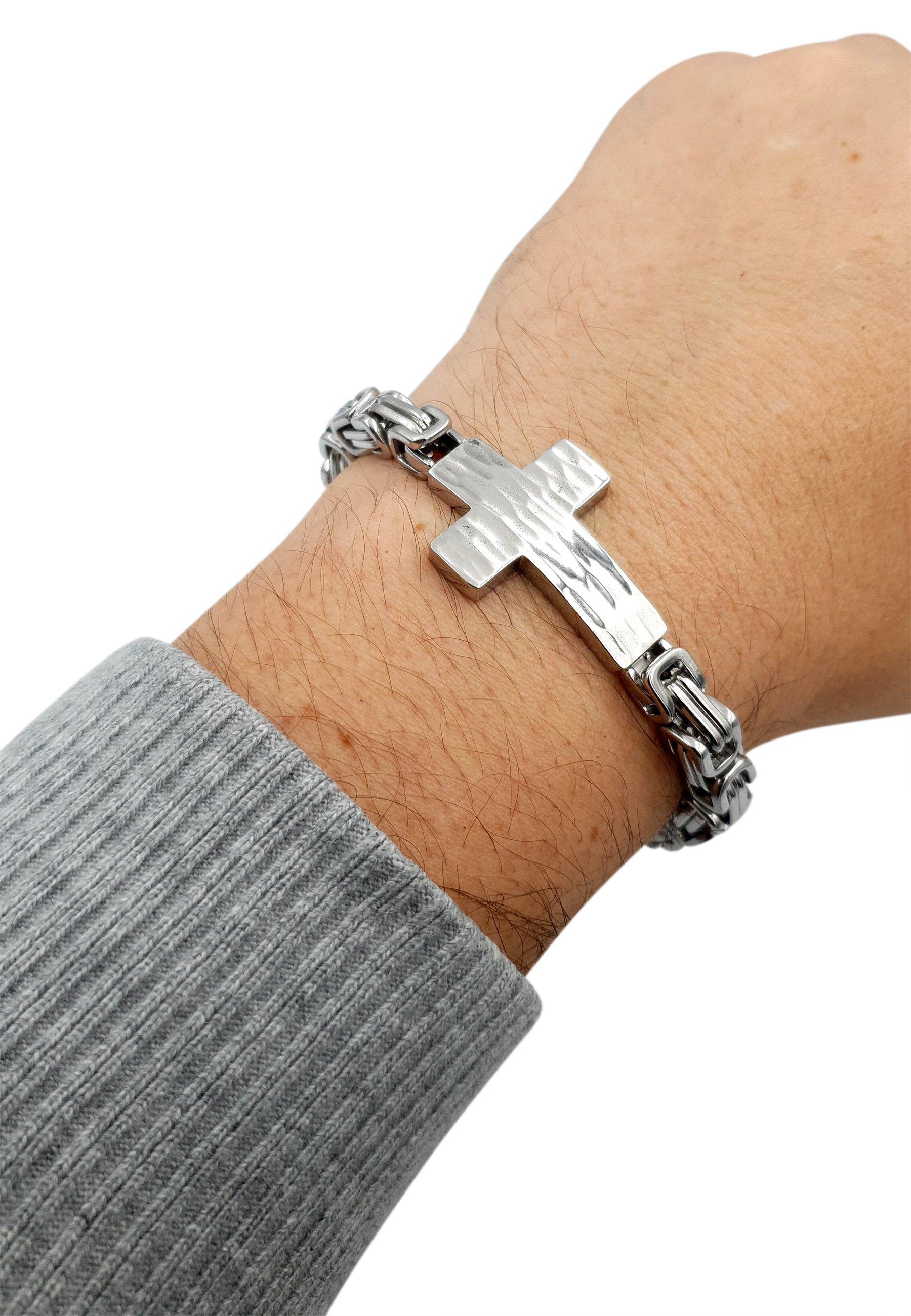 HEBE JEWELS  Bracelet royal byzantin avec croix 