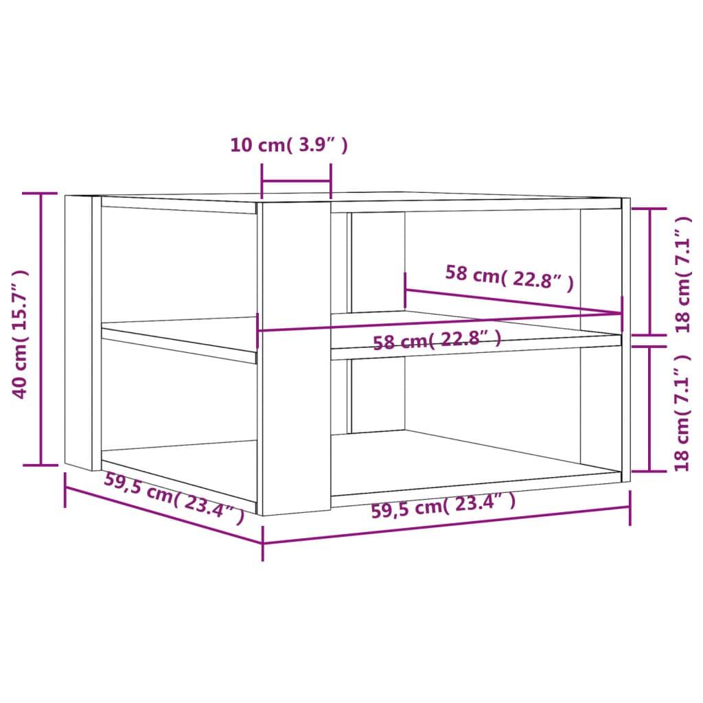 VidaXL Table basse bois d'ingénierie  