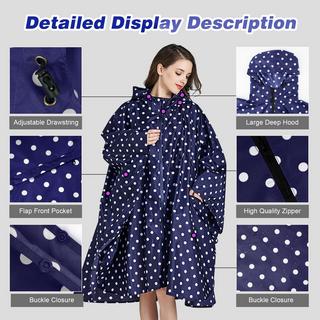 Alopini Poncho Antipioggia Traspirante Giacca Antipioggia Leggera  