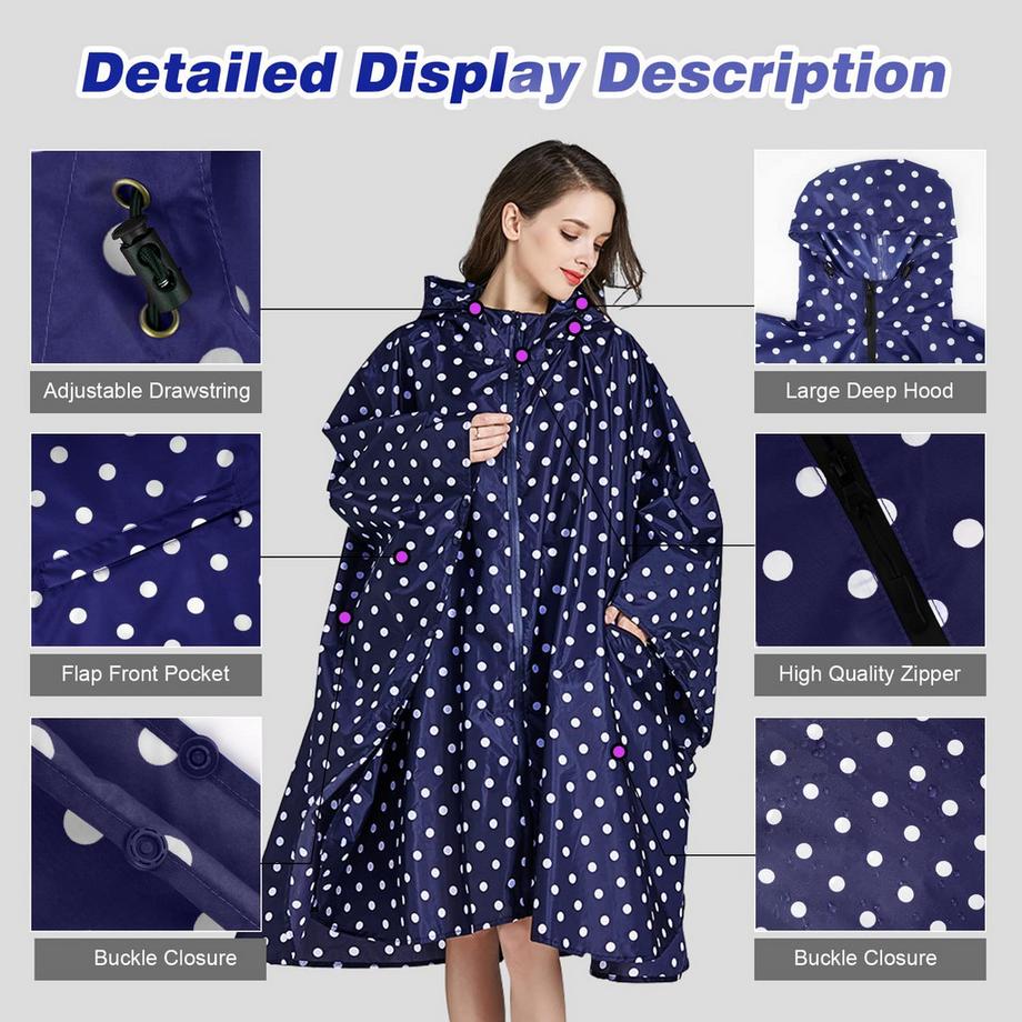 Alopini Poncho Antipioggia Traspirante Giacca Antipioggia Leggera  