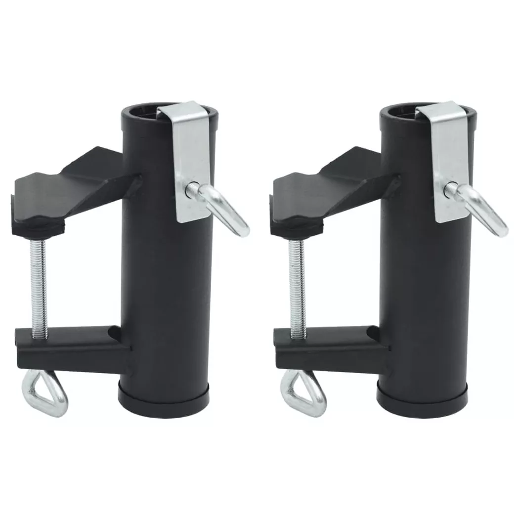 Pinces à parasol pour balcon 2 pcs 25-38 mm acier Vidaxl