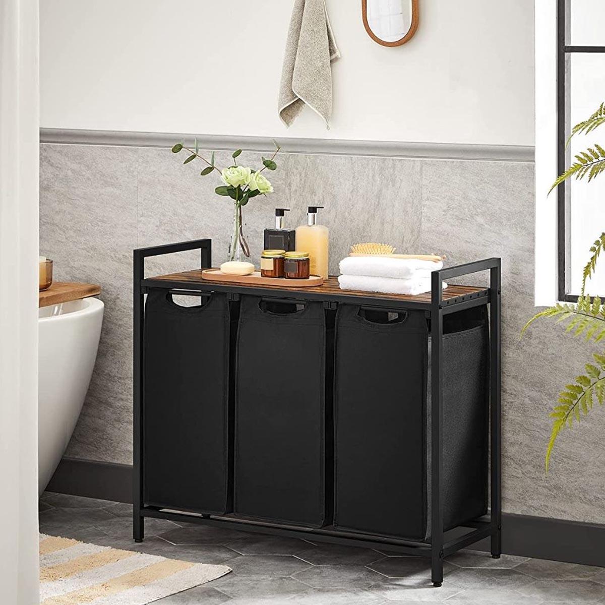 Calicosy Cesto per la biancheria con 3 scomparti da 38L  