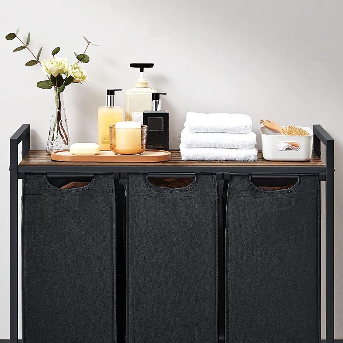 Calicosy Cesto per la biancheria con 3 scomparti da 38L  