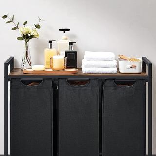 Calicosy Cesto per la biancheria con 3 scomparti da 38L  