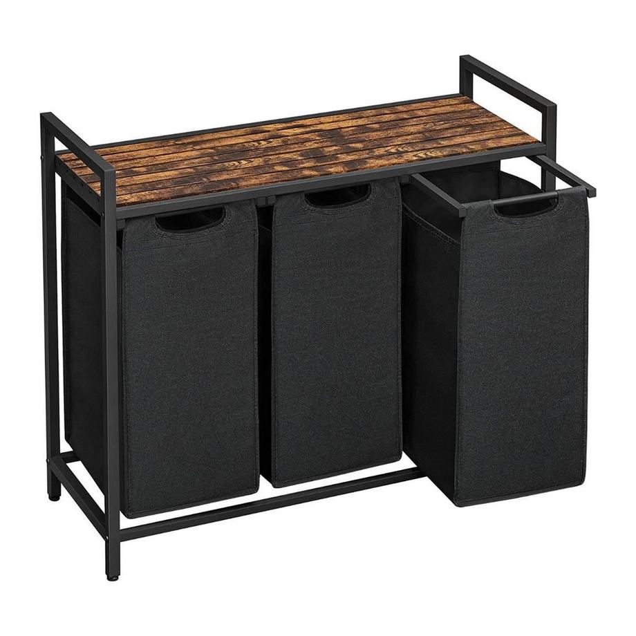 Bac à Linge avec 3 Compartiments de 38L