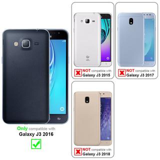 Cadorabo  Hülle für Samsung Galaxy J3 2016 Magnetverschluss, Standfunktion 