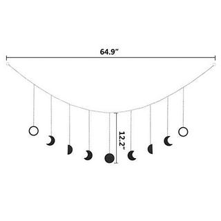 Alopini  Mondphase Girlande mit Ketten Boho hängende Ornamente Mond hängende Kunst Raumdekoration 