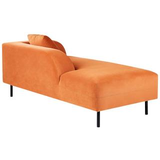 Beliani Chaise longue côté droit en Velours Moderne LE CRAU  