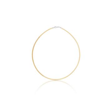 Collier Omega Glied Bicolor Weiss-/Rotgold 750, 2.3mm, 42cm