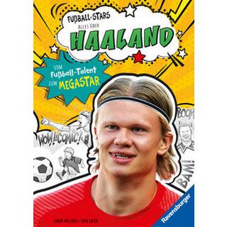 Fußball-Stars - Haaland. Vom Fußball-Talent zum Megastar (Erstlesebuch ab 7 Jahren), Fußball-Geschenke für Jungs und Mädchen Mugford, Simon; Green, Dan (Illustrationen); Thiele, Ulrich (Übersetzung) Gebundene Ausgabe 