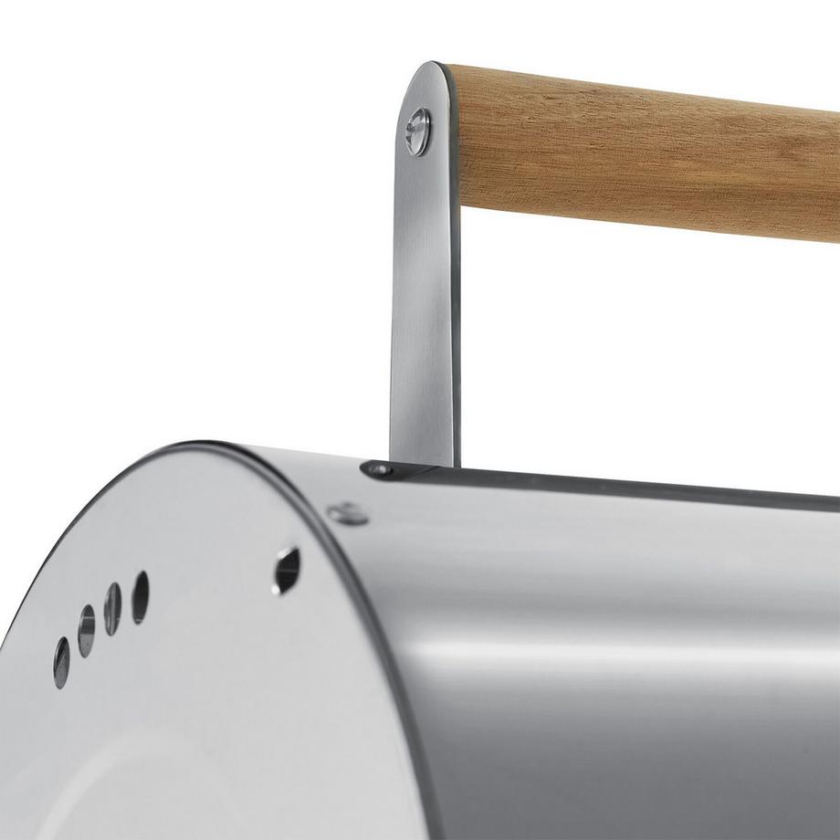Tectake Barbecue in acciaio inossidabile con 2 piastre di cottura e 2 vasche per il carbone  