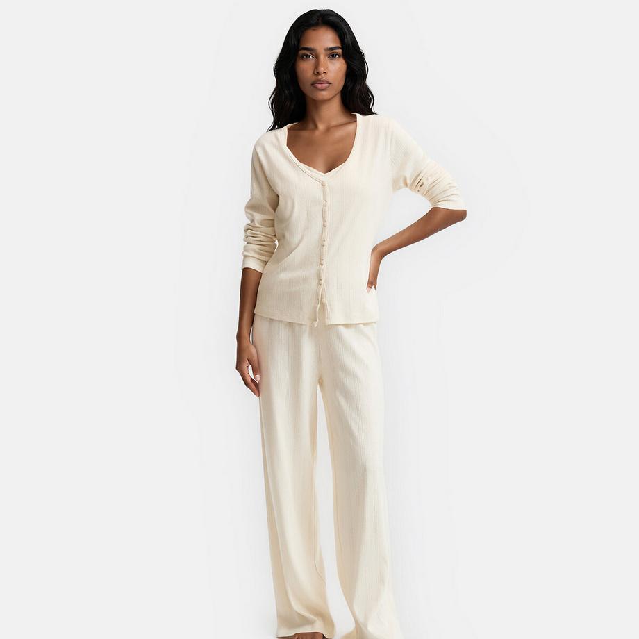 La Redoute Collections Pyjama Trois Pièces en Maille Pointelle  