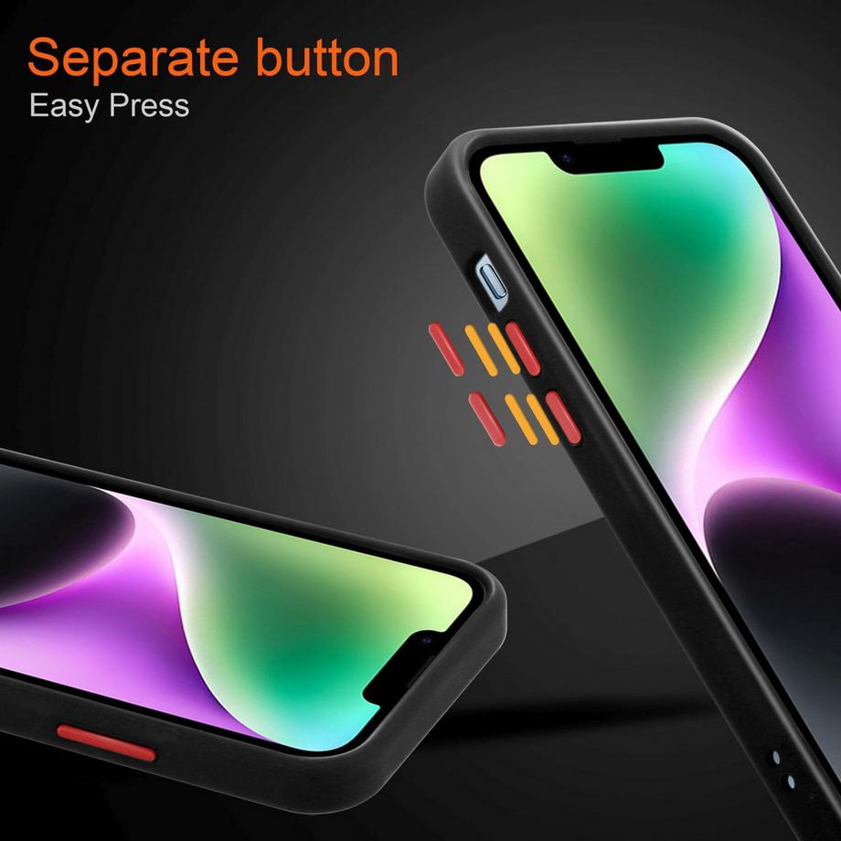 Cadorabo  Housse compatible avec Apple iPhone 14 - Coque de protection hybride avec intérieur en silicone TPU et dos en plastique mat 