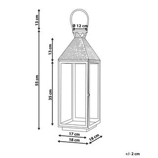 Beliani  Laterne aus Edelstahl Modern BALI 