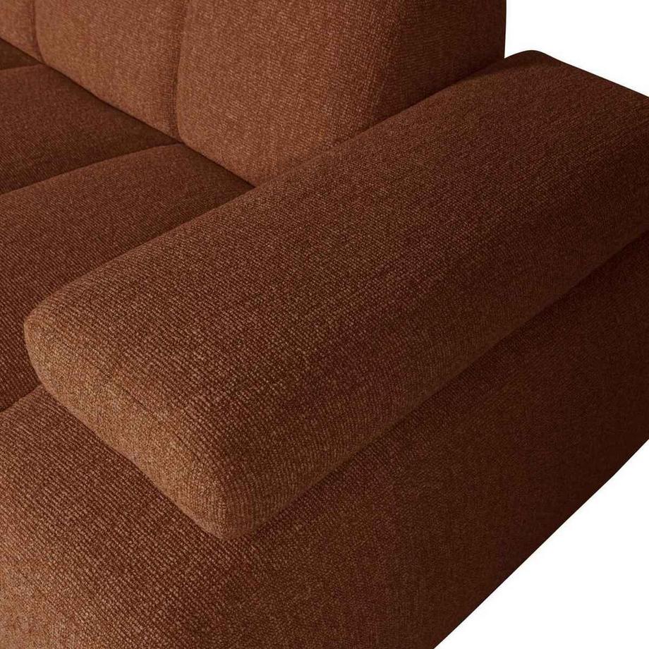 mutoni Ecksofa Mojo links Bouclé rostbraun meliert 284x160  