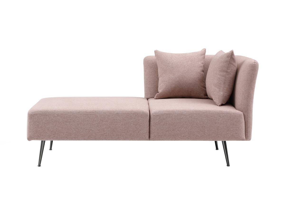 Image of Recamiere linksseitig - Stoff - Rosafarben - NAPASA Recamiere linksseitig - Stoff - Rosafarben - NAPASA