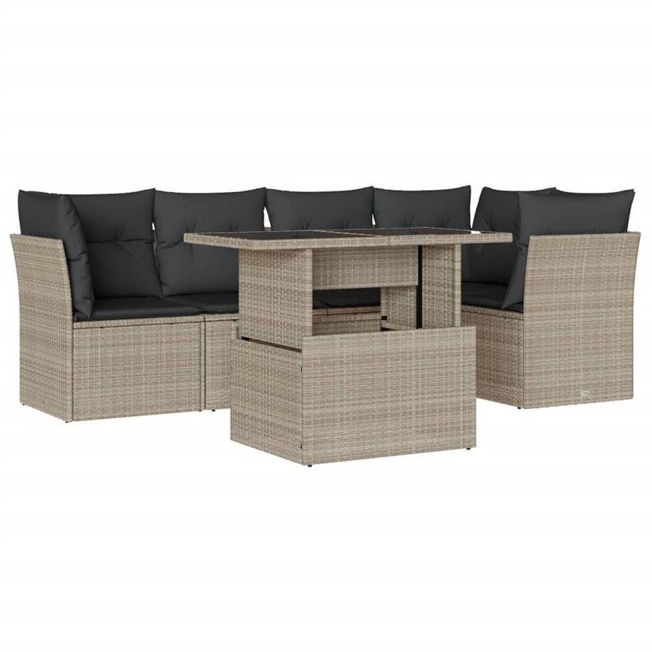set divano da giardino Polirattan
