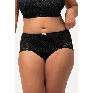 Ulla Popken  Lot de 3 culottes hautes, dentelle et effet moucheté 