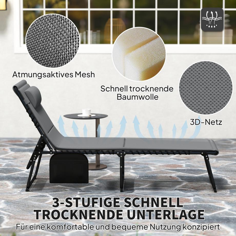 Outsunny Gartenliege Set  
