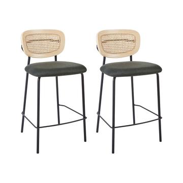 Lot de 2 chaises de bar en Polyester Rétro MAYETTA