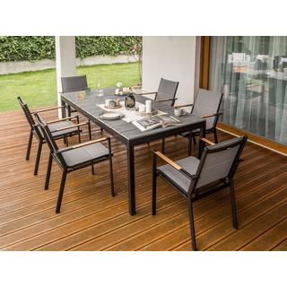 Beliani Tavolo da pranzo allungabile da giardino en Legno plastico Industriale TOFANE  