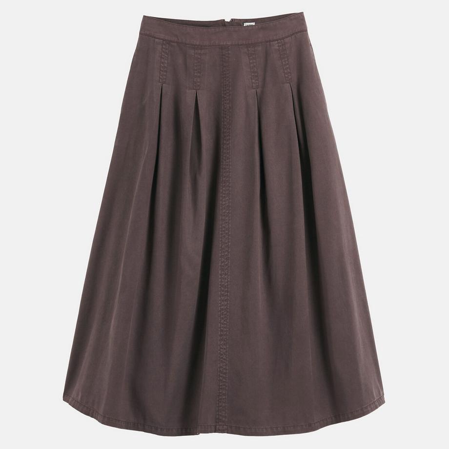 La Redoute Collections Langer A-Linien-Rock mit Vordernähten  