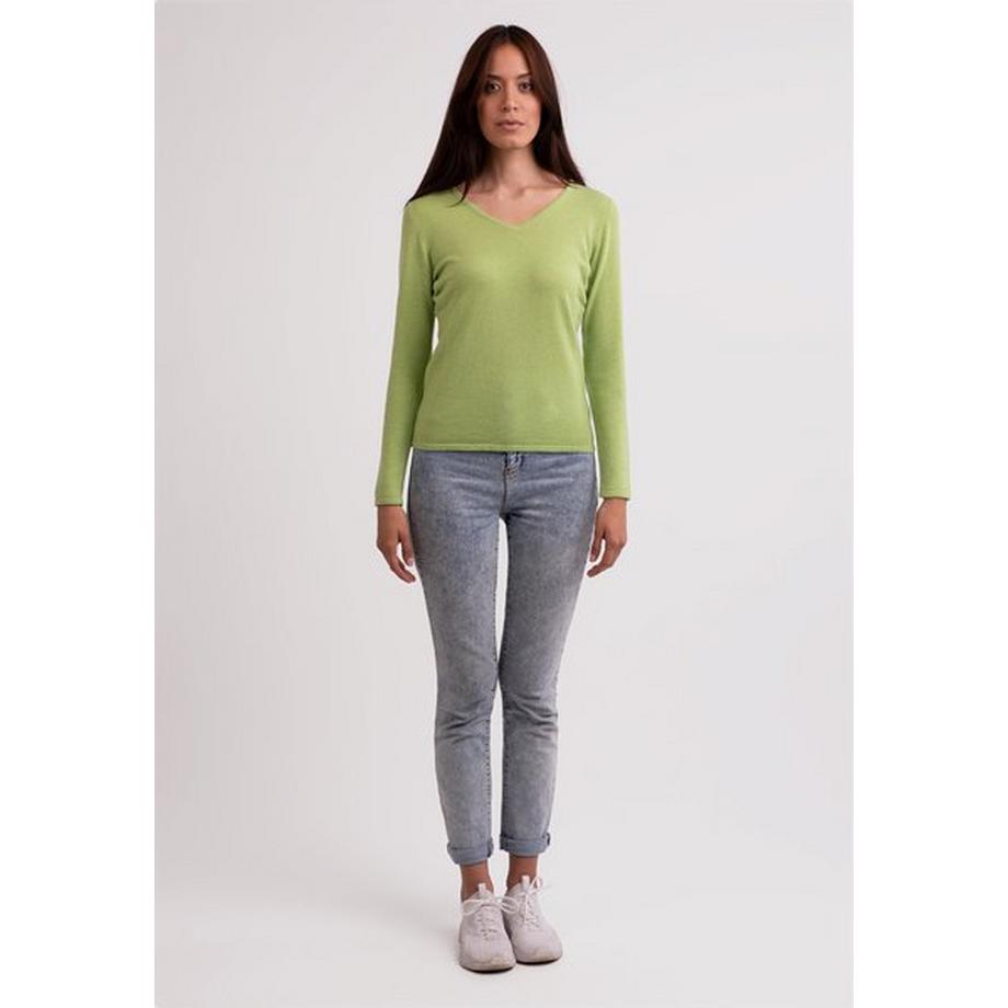 CASH-MERE.CH Pull col V en cachemire recyclé  