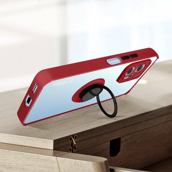 Avizar  Coque Xiaomi Poco X4 GT Rouge Anneau 