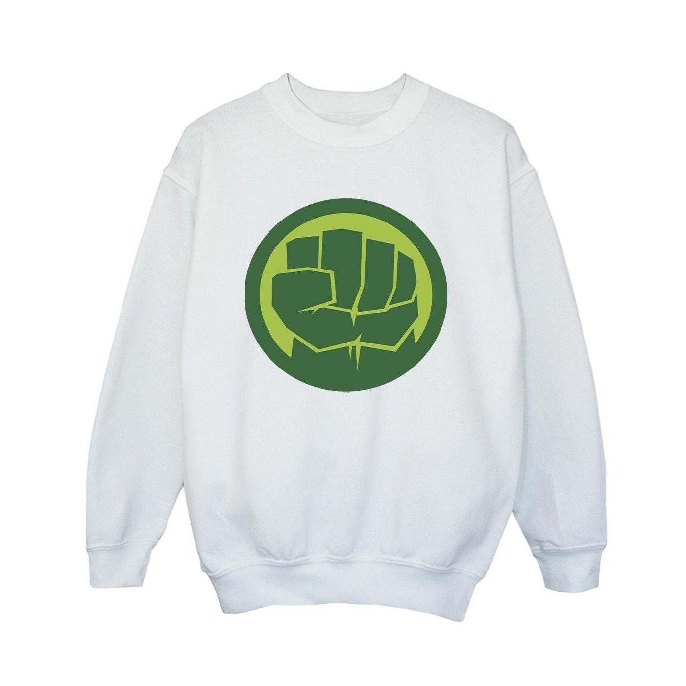 Image of Hulk Chest Logo Sweatshirt Unisex Weiss 128