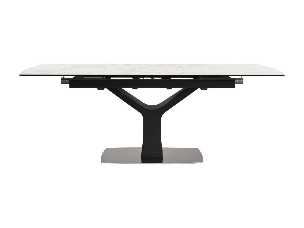 Vente-unique Table à  manger extensible COLBY 6 à  8 cous Céramique Verre trempé  