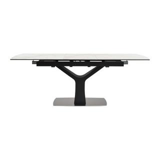 Vente-unique Table à  manger extensible COLBY 6 à  8 cous Céramique Verre trempé  