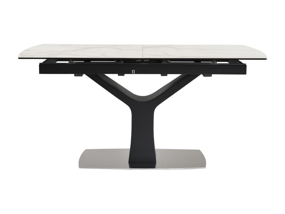 Vente-unique Table à  manger extensible COLBY 6 à  8 cous Céramique Verre trempé  