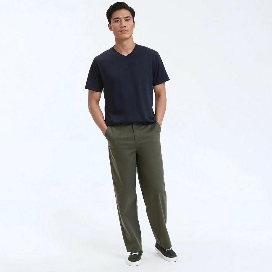 La Redoute Collections Baumwoll V-Ausschnitt Kurzarm T-Shirt  