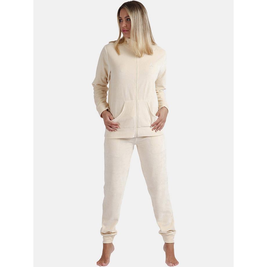 Pigiama loungewear giacca pantalone con zip Soft Home