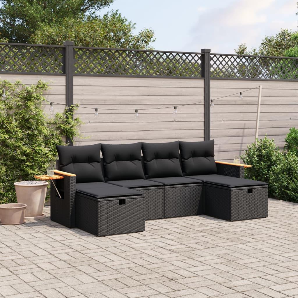 VidaXL set divano da giardino Polirattan  