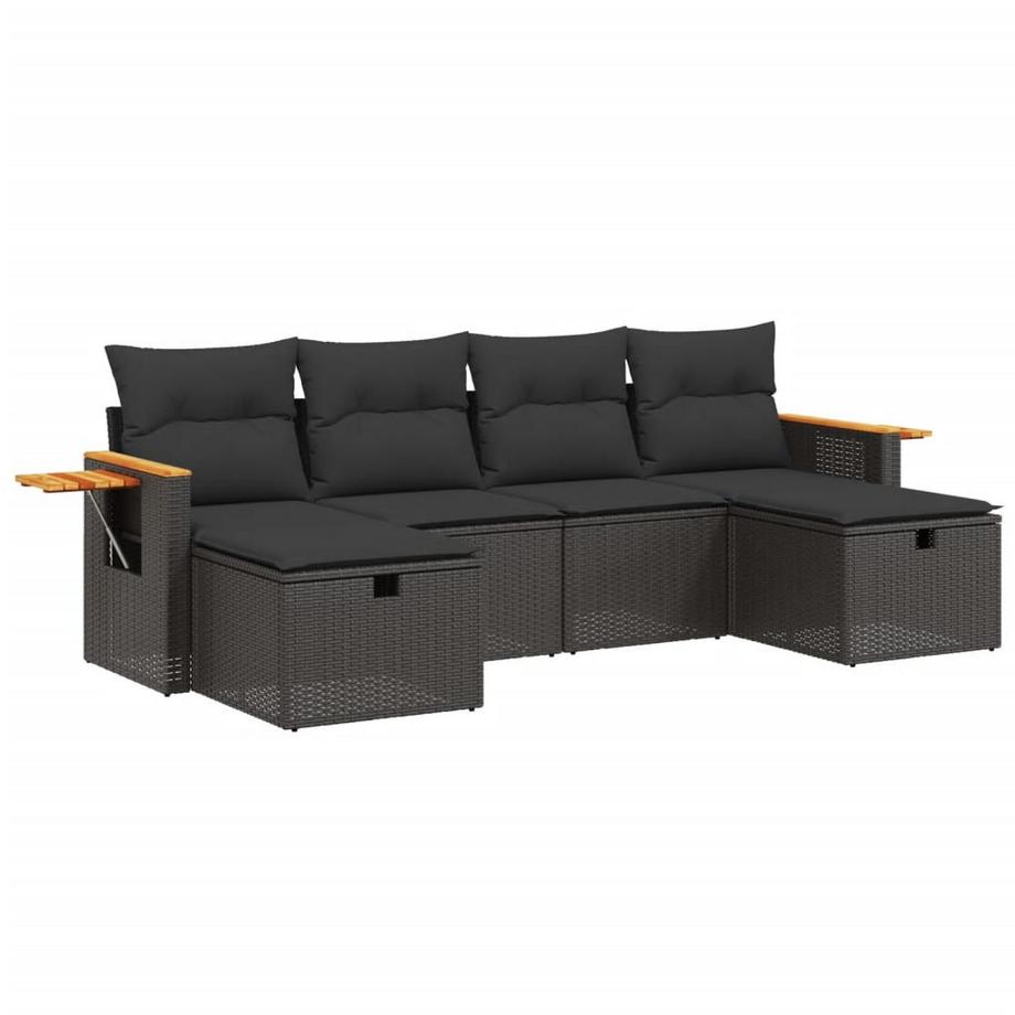 Ensemble de canapés de jardin rotin synthétique