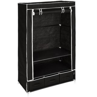 Tectake Armoire Penderie en tissu 3 compartiments inclus 3 tiroirs 87x159x49cm  