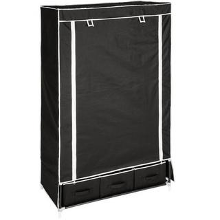 Tectake Armoire Penderie en tissu 3 compartiments inclus 3 tiroirs 87x159x49cm  