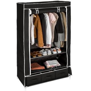 Tectake Armoire Penderie en tissu 3 compartiments inclus 3 tiroirs 87x159x49cm  