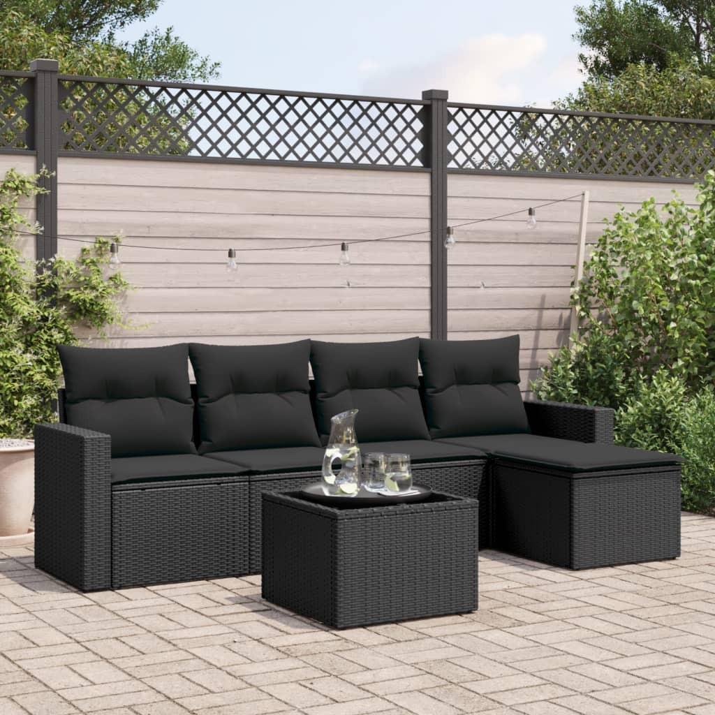 VidaXL set divano da giardino Polirattan  