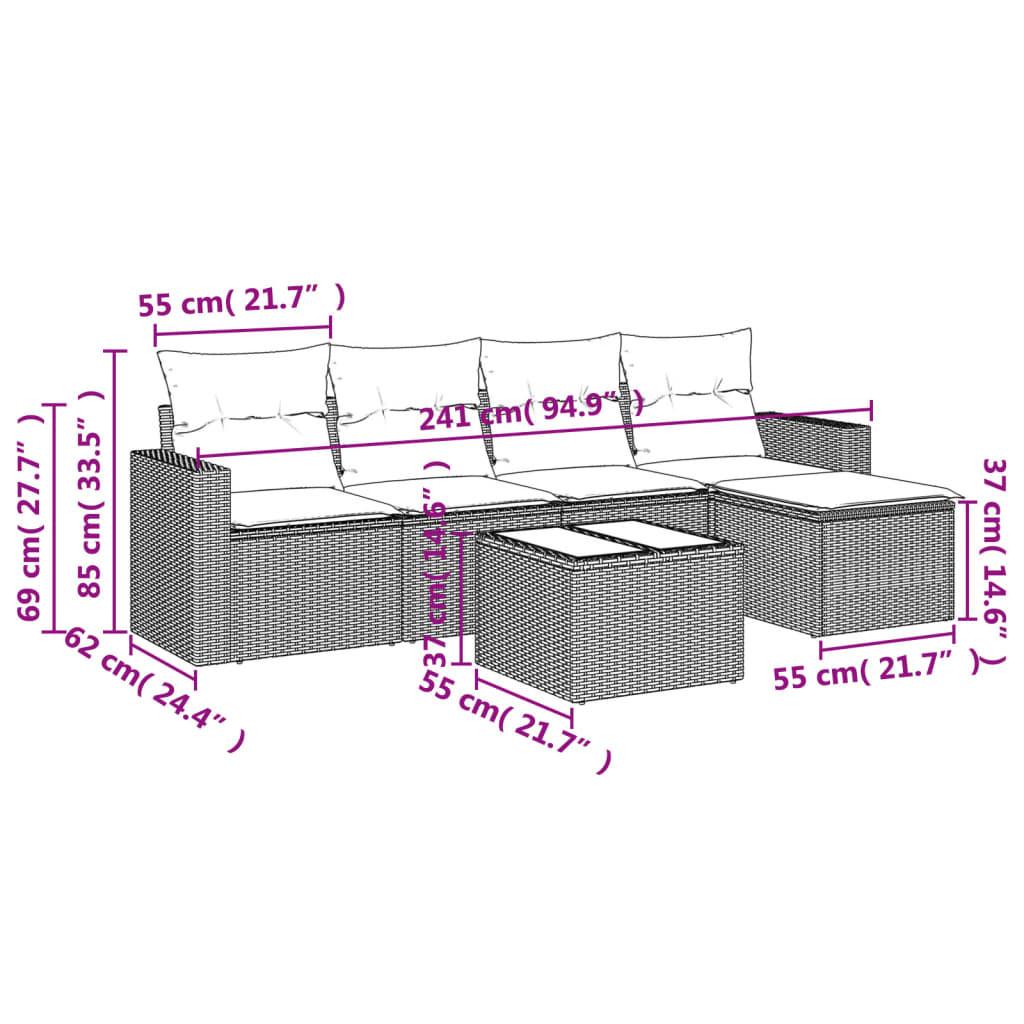 VidaXL Garten sofagarnitur poly-rattan  