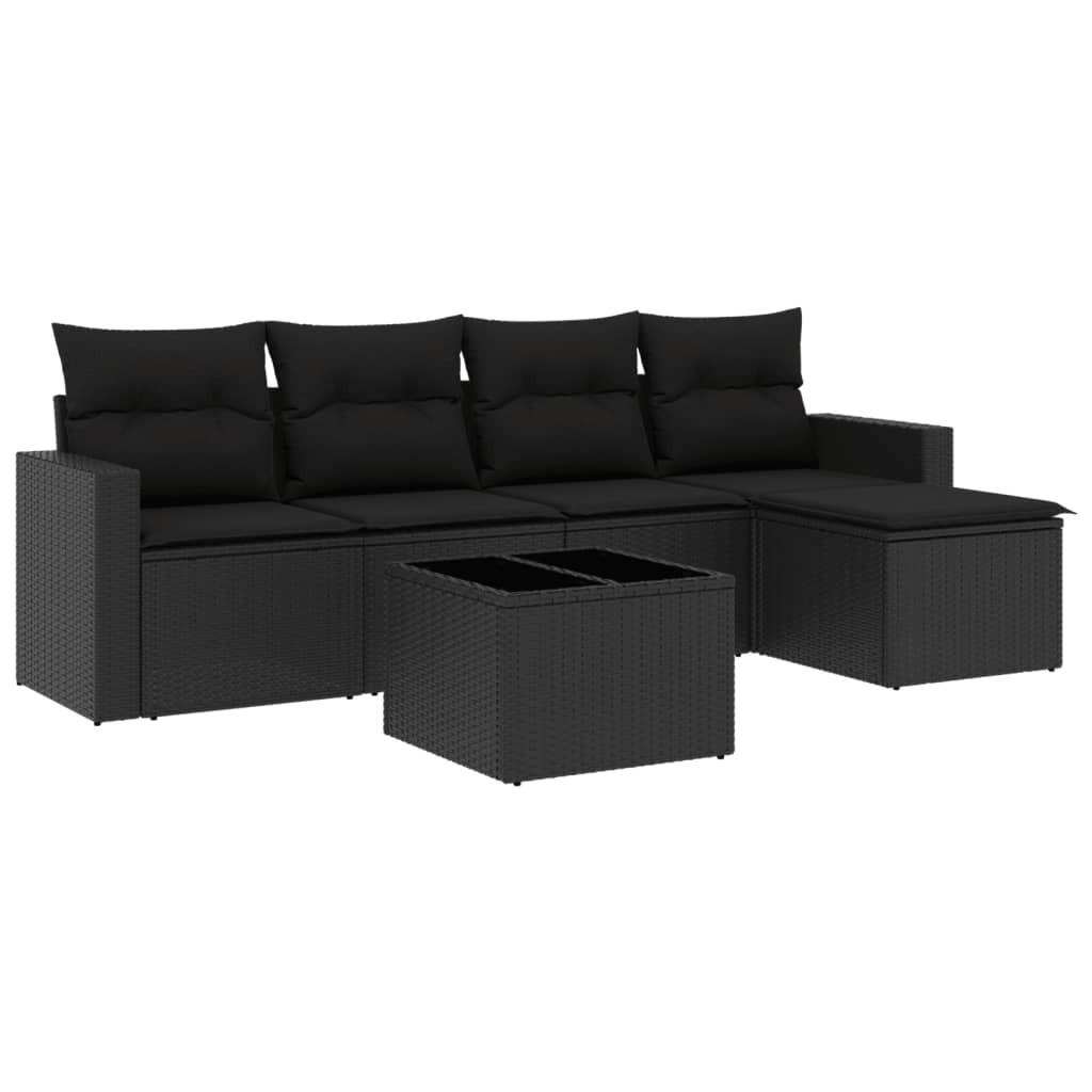 VidaXL set divano da giardino Polirattan  