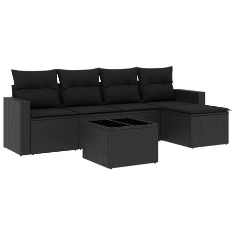 VidaXL set divano da giardino Polirattan  