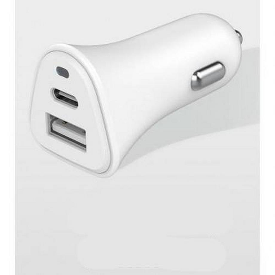 Just green  Doppel-Autoladegerät USB-A + USB-C 37W (12+25W) Power Delivery 