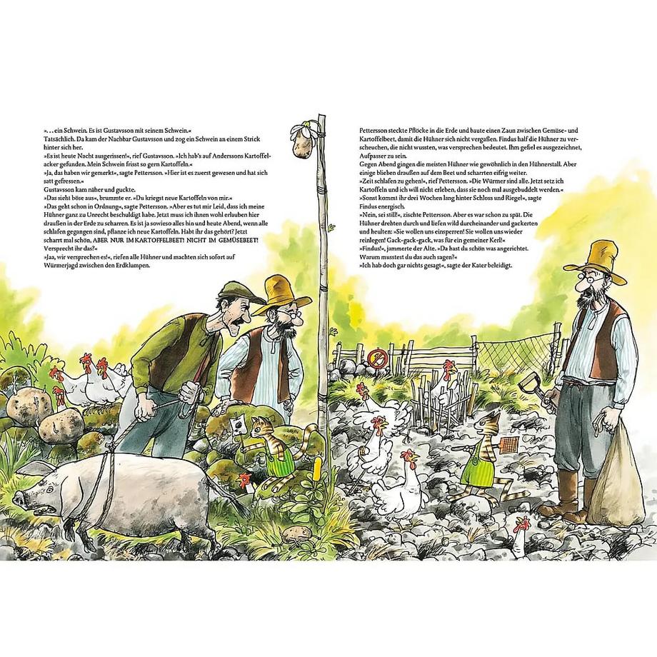 Pettersson und Findus. Aufruhr im Gemüsebeet Nordqvist, Sven; Nordqvist, Sven (Illustrationen); Kutsch, Angelika (Übersetzung) Gebundene Ausgabe 