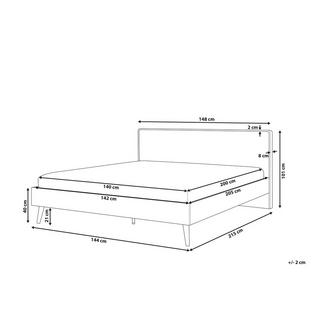 Beliani Bett mit LED aus Faserplatte Modern SERRIS  