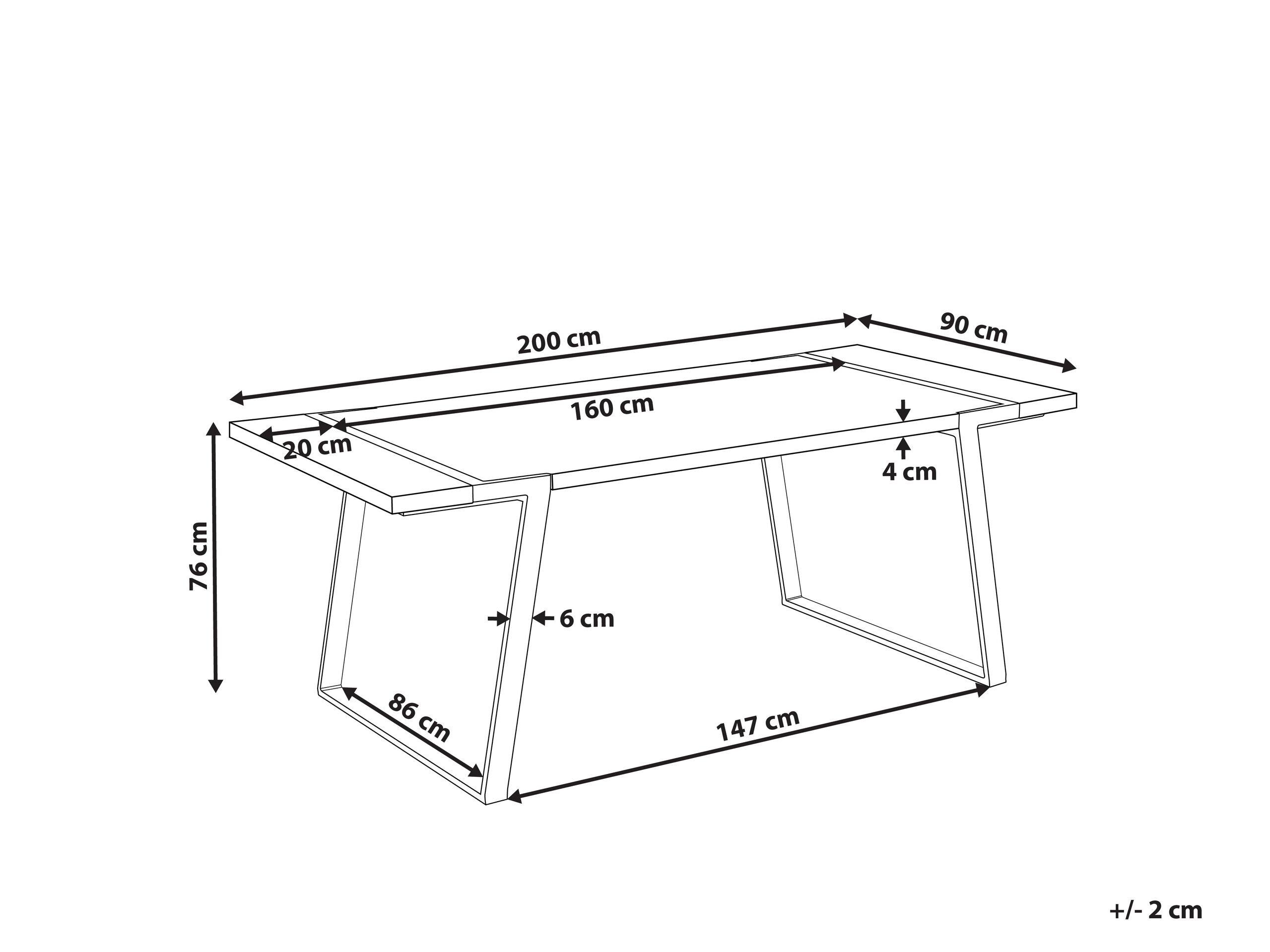 Beliani Table de repas en MDF Moderne MARTYNIKA  