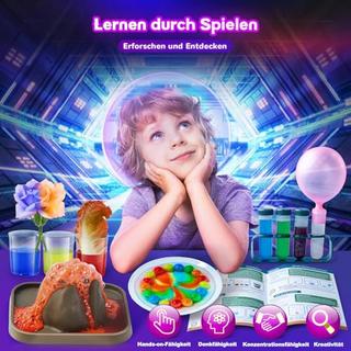 Activity-board  70 Wissenschaft Experimente Kit, pädagogische Wissenschaft Spielzeug Geschenke, Chemie-Set, Kristallwachstum, Eruption Vulkan 