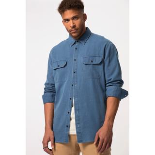 Sthuge  Chemise aspect jean STHUGE, manches longues et col Kent. Coupe Modern Fit, jusqu'au 8XL. 