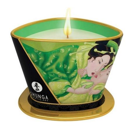 Shunga  Bougie de massage Shunga au thé vert 170ml 